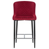 Стул полубарный DOBRIN CHRISTIAN65 (черные ножки, бордовый велюр (V108-85))