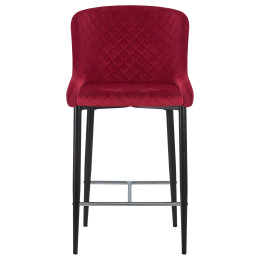 Стул полубарный DOBRIN CHRISTIAN'65 (черные ножки, бордовый велюр (V108-85))