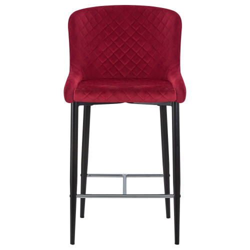 Стул полубарный DOBRIN CHRISTIAN65 (черные ножки, бордовый велюр (V108-85))