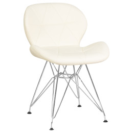 302А-LMZL BUTTERFLY CHROME, цвет сиденья кремовый, цвет основания хромированная сталь