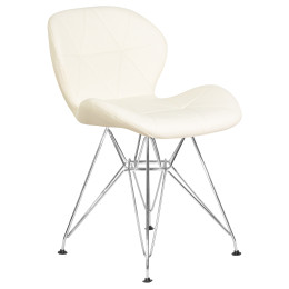 302А-LMZL BUTTERFLY CHROME, цвет сиденья кремовый, цвет основания хромированная сталь