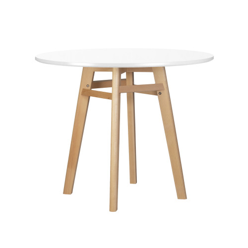 59TD-LMZL ALBERT90 , белая столешница, цвет основания светлый бук