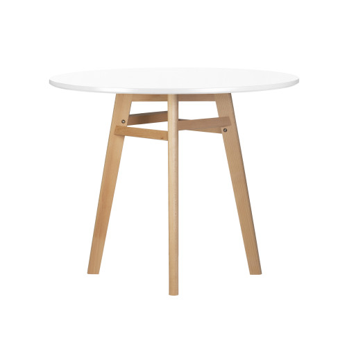 59TD-LMZL ALBERT90 , белая столешница, цвет основания светлый бук