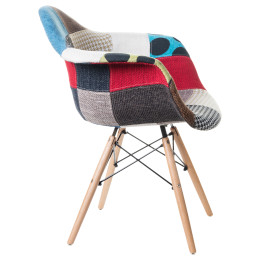 Стул обеденный DOBRIN DAW PATCHWORK (цвет сиденья мозаика)