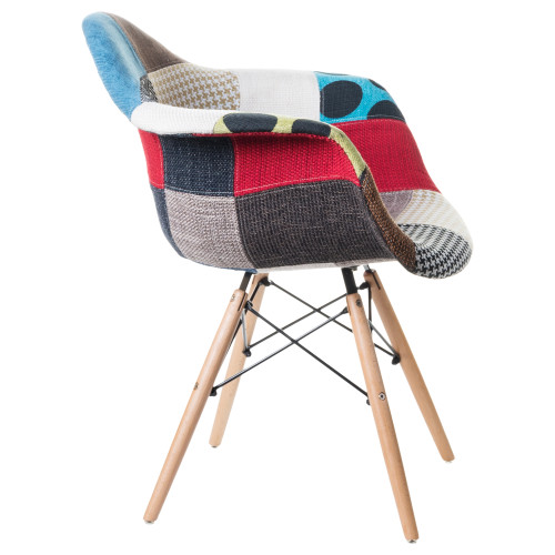 Стул обеденный DOBRIN DAW PATCHWORK (цвет сиденья мозаика)