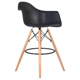 Стул барный DOBRIN DAW BAR (ножки светлый бук, цвет черный)
