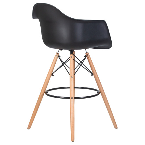 Стул барный DOBRIN DAW BAR (ножки светлый бук, цвет черный)