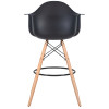 Стул барный DOBRIN DAW BAR (ножки светлый бук, цвет черный)