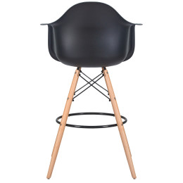 Стул барный DOBRIN DAW BAR (ножки светлый бук, цвет черный)