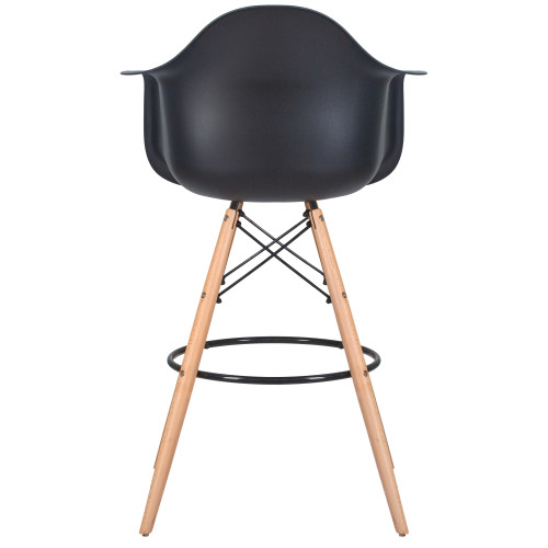 Стул барный DOBRIN DAW BAR (ножки светлый бук, цвет черный)