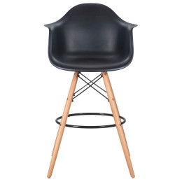Стул барный DOBRIN DAW BAR (ножки светлый бук, цвет черный)