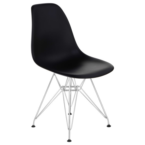 Стул обеденный DOBRIN DSR (ножки хром, цвет чёрный (B-03))