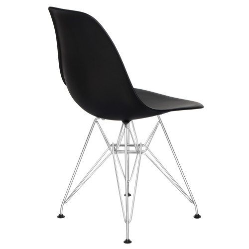 Стул обеденный DOBRIN DSR (ножки хром, цвет чёрный (B-03))