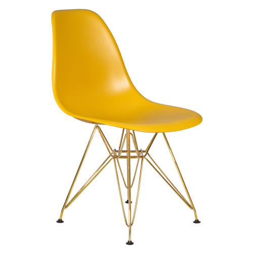 Стул обеденный DOBRIN DSR (ножки золотые, цвет горчичный (Y-03))