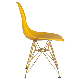 Стул обеденный DOBRIN DSR (ножки золотые, цвет горчичный (Y-03))