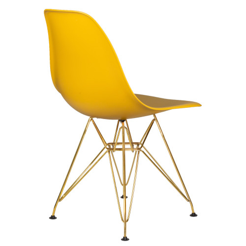 Стул обеденный DOBRIN DSR (ножки золотые, цвет горчичный (Y-03))