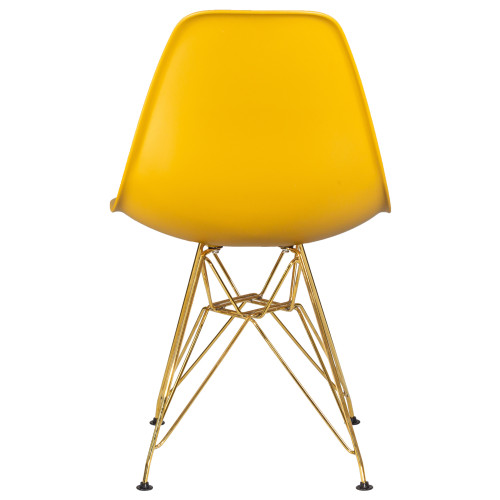 Стул обеденный DOBRIN DSR (ножки золотые, цвет горчичный (Y-03))