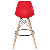638GPP-LMZL DSW BAR, цвет сиденья красный (R-02), цвет основания светлый бук
