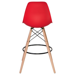 638GPP-LMZL DSW BAR, цвет сиденья красный (R-02), цвет основания светлый бук