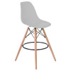 Стул барный DOBRIN DSW BAR (ножки светлый бук, цвет сиденья светло-серый (GR-01))