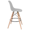 Стул барный DOBRIN DSW BAR (ножки светлый бук, цвет сиденья светло-серый (GR-01))