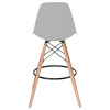 Стул барный DOBRIN DSW BAR (ножки светлый бук, цвет сиденья светло-серый (GR-01))