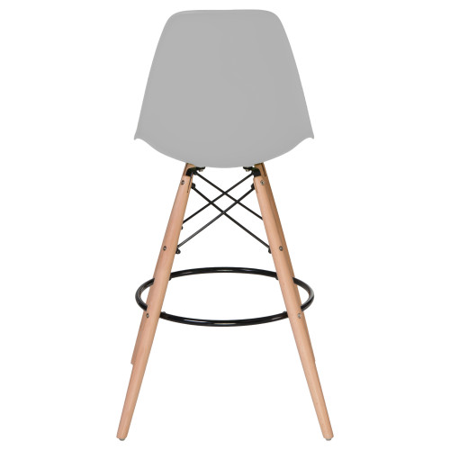 Стул барный DOBRIN DSW BAR (ножки светлый бук, цвет сиденья светло-серый (GR-01))