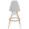 Стул барный DOBRIN DSW BAR (ножки светлый бук, цвет сиденья светло-серый (GR-01))