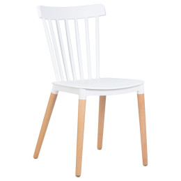 687PP-LMZL THEO, цвет сиденья белый (W-02), цвет основания светлый бук