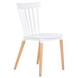 687PP-LMZL THEO, цвет сиденья белый (W-02), цвет основания светлый бук