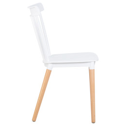 687PP-LMZL THEO, цвет сиденья белый (W-02), цвет основания светлый бук