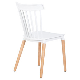 687PP-LMZL THEO, цвет сиденья белый (W-02), цвет основания светлый бук