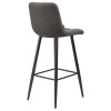 Стул барный DOBRIN NICOLE (черные матовые ножки, серая антрацитовая винтажная экокожа (RU-08))