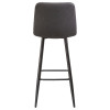 Стул барный DOBRIN NICOLE (черные матовые ножки, серая антрацитовая винтажная экокожа (RU-08))
