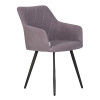 Стул обеденный DOBRIN ROBY (ЭМАЛЬ ЧЕРНЫЙ МУАР велюр Catania Lavender)