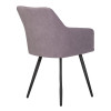 Стул обеденный DOBRIN ROBY (ЭМАЛЬ ЧЕРНЫЙ МУАР велюр Catania Lavender)