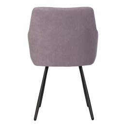 Стул обеденный DOBRIN ROBY (ЭМАЛЬ ЧЕРНЫЙ МУАР велюр Catania Lavender)