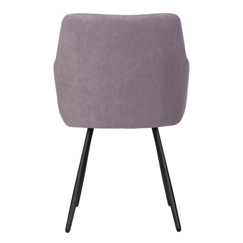 Стул обеденный DOBRIN ROBY (ЭМАЛЬ ЧЕРНЫЙ МУАР велюр Catania Lavender)