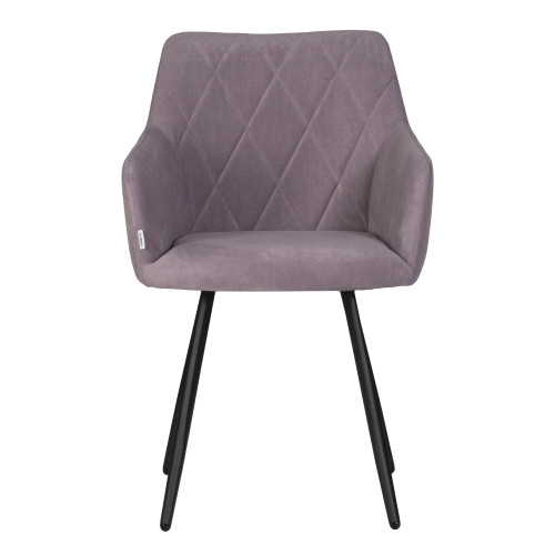 Стул обеденный DOBRIN ROBY (ЭМАЛЬ ЧЕРНЫЙ МУАР велюр Catania Lavender)