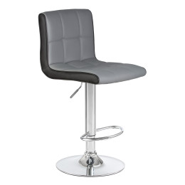 5006-LM CANDY, цвет сиденья светло-серый-черный, цвет основания хром