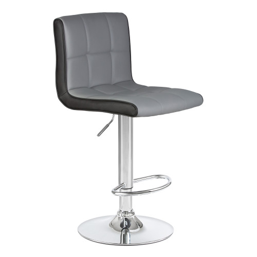 5006-LM CANDY, цвет сиденья светло-серый-черный, цвет основания хром