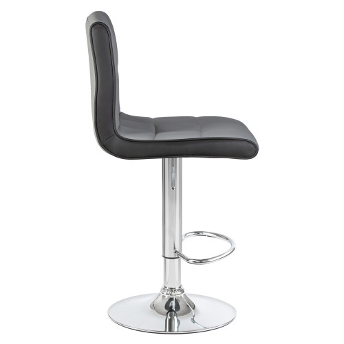 5006-LM CANDY, цвет сиденья светло-серый-черный, цвет основания хром