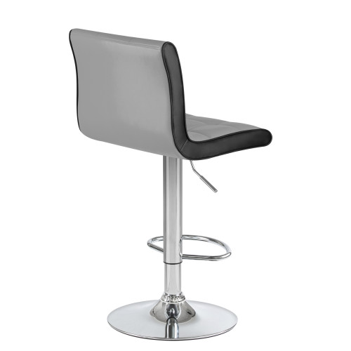 5006-LM CANDY, цвет сиденья светло-серый-черный, цвет основания хром