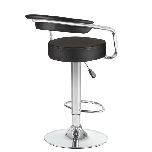 5013-LM MARTA, цвет сиденья черный, цвет основания хром