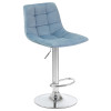 5017-LM TAILOR, цвет сиденья пудрово-голубой велюр (MJ9-74), цвет основания хром