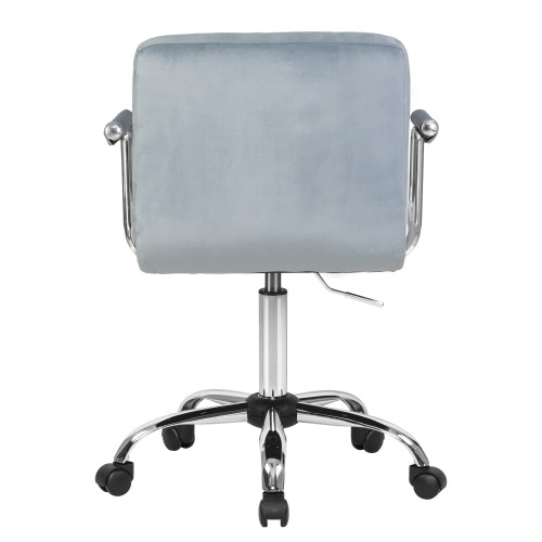 9400-LM TERRY, цвет сиденья пудрово-голубой велюр (MJ9-74), цвет основания хромированная сталь