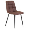 Стул обеденный DOBRIN ALEX (черные матовые ножки, коричневая микрофибра (PK-03))
