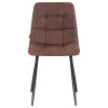 Стул обеденный DOBRIN ALEX (черные матовые ножки, коричневая микрофибра (PK-03))