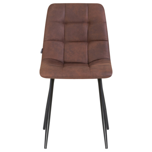 Стул обеденный DOBRIN ALEX (черные матовые ножки, коричневая микрофибра (PK-03))