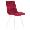 Стул обеденный DOBRIN ALEX SQUARE (белые ножки, бордовый велюр (V108-85))